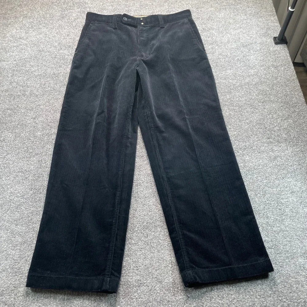 Gap Corduroy Pants Men's 34x30 Black Wide Wale Cotton Khaki